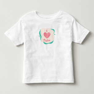 ich liebe Schwester Kleinkind T-shirt