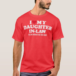 Ich liebe Schwiegertochter für Schwiegervater T-Shirt