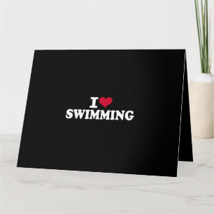 Ich liebe Schwimmen Karte