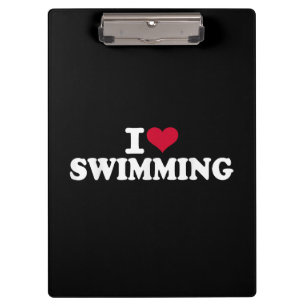 Ich liebe Schwimmen Klemmbrett