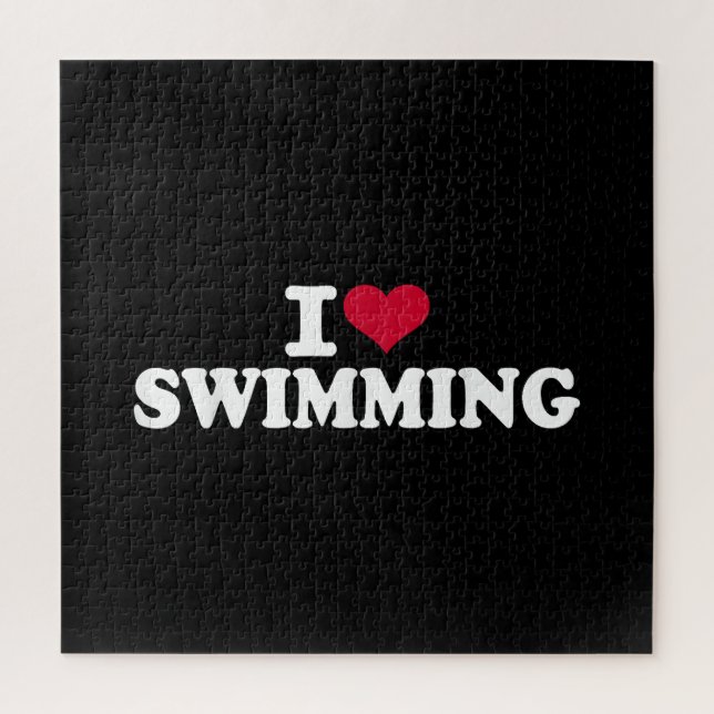 Ich liebe Schwimmen Puzzle (Vertikal)