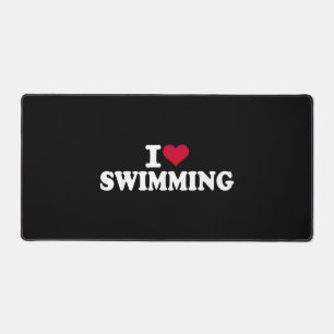 Ich liebe Schwimmen Schreibtischunterlage