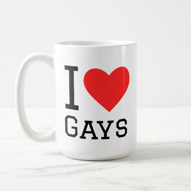 Ich liebe Schwule Kaffeetasse (Links)