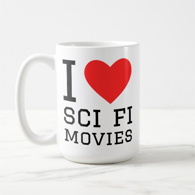 Ich liebe Science-Fiction-Filme Kaffeetasse (Links)