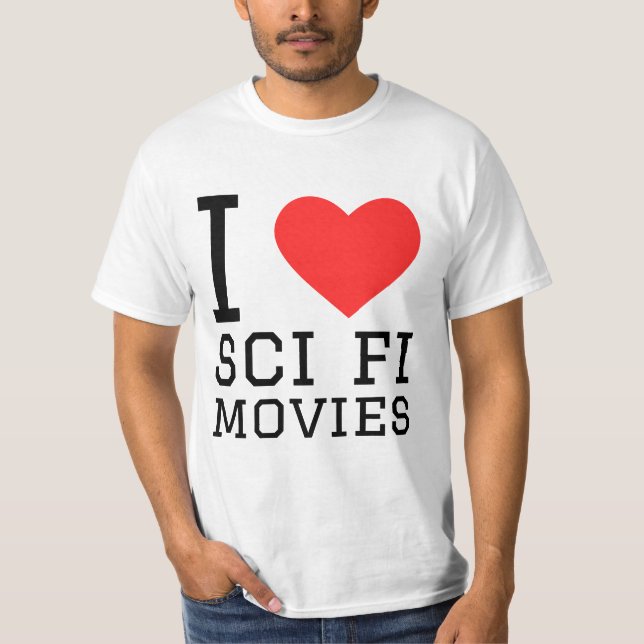 Ich Liebe Science-Fiction-Filme T-Shirt (Vorderseite)