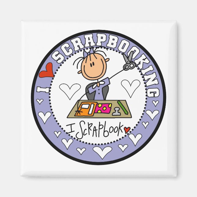 Ich liebe Scrapbooking Magnet (Vorne)