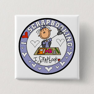 Ich liebe Scrapbooking T-Shirts und Geschenke Button