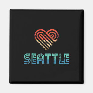 Ich liebe Seattle Distressed Urlaub Geschenk Magnet