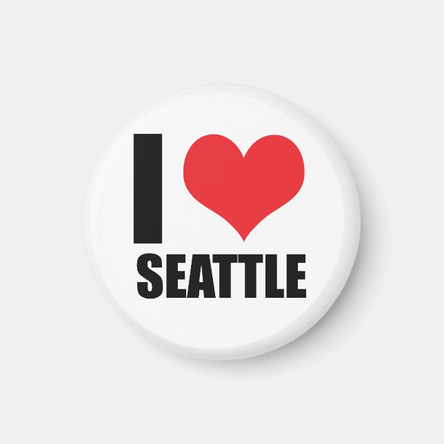 Ich liebe Seattle Magnet (Vorne)