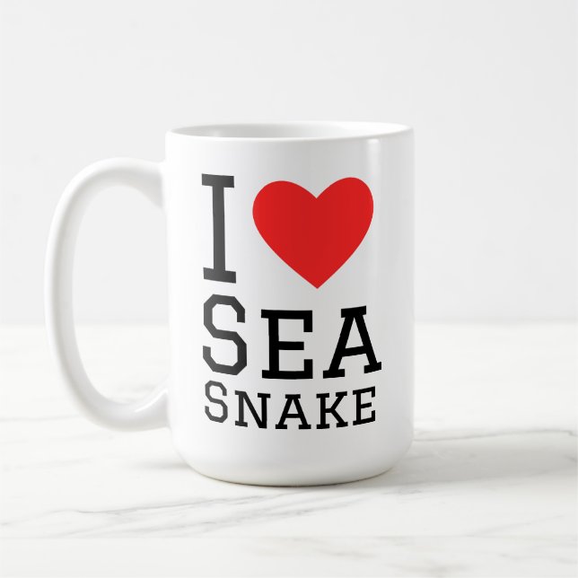 Ich liebe Seeschlange Kaffeetasse (Links)