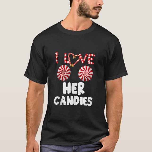Ich Liebe seine Candy Cane, ich mag ihre Laken pas T-Shirt (Vorderseite)