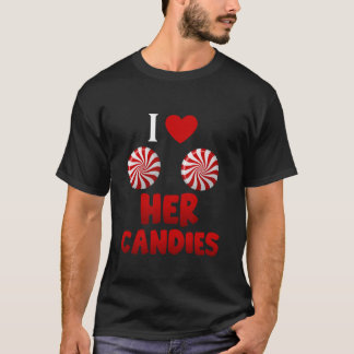 Ich Liebe seine Candy Cane, ich mag ihre Laken pas T-Shirt