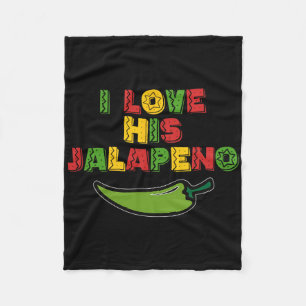Ich Liebe Seine Jalapeno I Liebe Ihr Tacos Funny C Fleecedecke