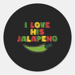 Ich Liebe Seine Jalapeno I Liebe Ihr Tacos Funny C Runder Aufkleber