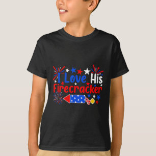 Ich liebe seine Knallkörper lustige 4. Juli Feuerw T-Shirt