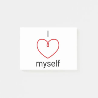 Ich Liebe selbst Design Post-it Klebezettel