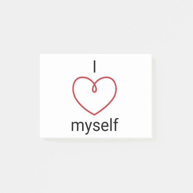 Ich Liebe selbst Design Post-it Klebezettel (Vorderseite)