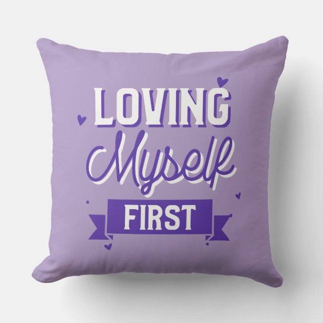 Ich liebe selbst die Liebe Kissen (Vorderseite)