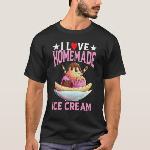 Ich liebe selbstgemachtes Eis Sorbet-Eis am Stiel T-Shirt