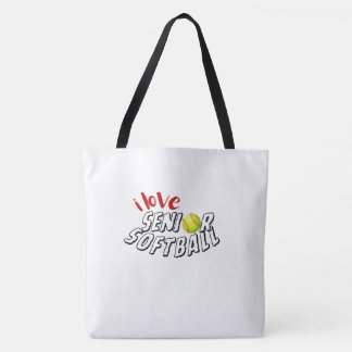 Ich liebe Senior-Softball-Tasche