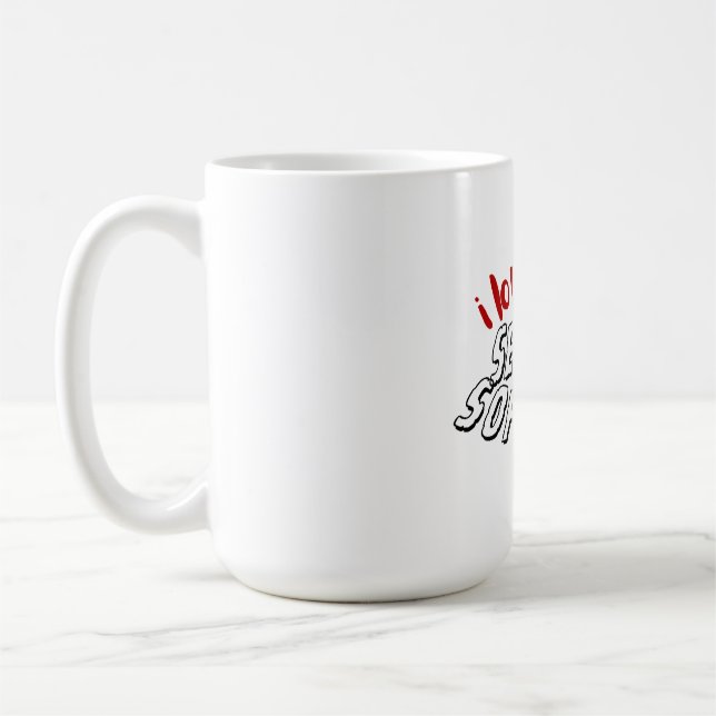 Ich liebe Senior-Softball-Tasse Kaffeetasse (Links)