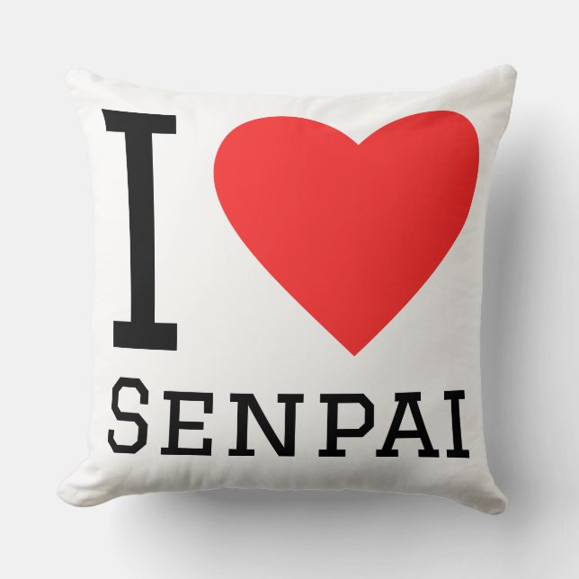 Ich liebe Senpai  Kissen (Vorderseite)