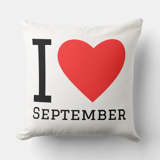 Ich liebe September  Kissen (Vorderseite)