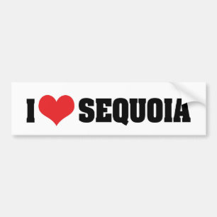 Ich liebe Sequoia-Aufkleber Autoaufkleber