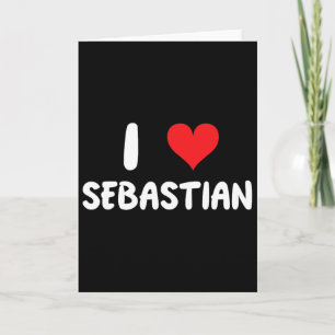 Ich liebe Sestian - Herz - Name  Karte
