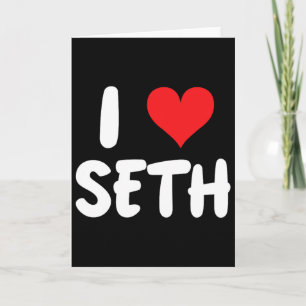 Ich liebe Seth - Herz - Name Karte