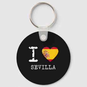 Ich liebe Sevilla Spanien Flagge  Schlüsselanhänger