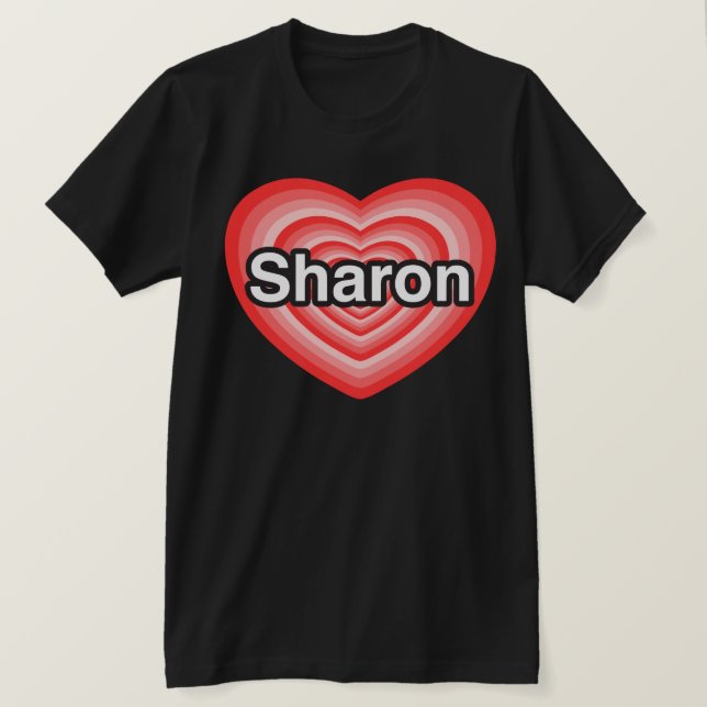 Ich Liebe Sharon. Ich Liebe dir Sharon. Herz T-Shirt (Design vorne)