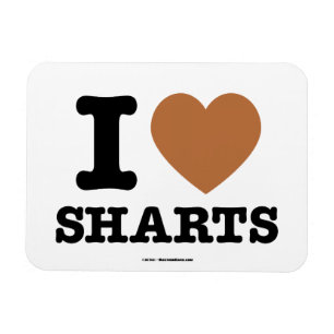 Ich liebe Sharts Lustiges Icon-Grafik Magnet