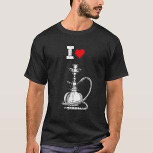 Ich Liebe Shisha mit Rohrherz für Hookah T-Shirt