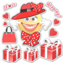 Ich Liebe Shopping lächelnd Mode Emoji