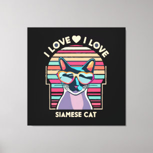 Ich liebe Siamkatze Leinwanddruck