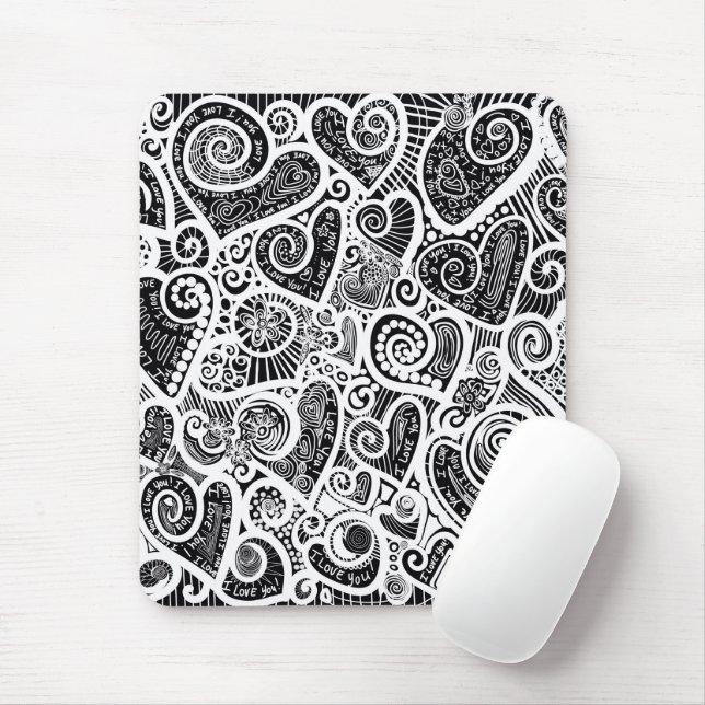 Ich Liebe Sie Abstrakte Scratch Art Design Mousepad (Mit Mouse)