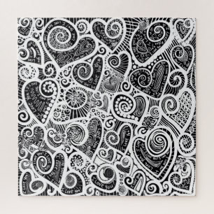Ich Liebe Sie Abstrakte Scratch Art Design Puzzle