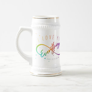 Ich Liebe Sie alles & darüber (Liebe Tasse) Bierglas