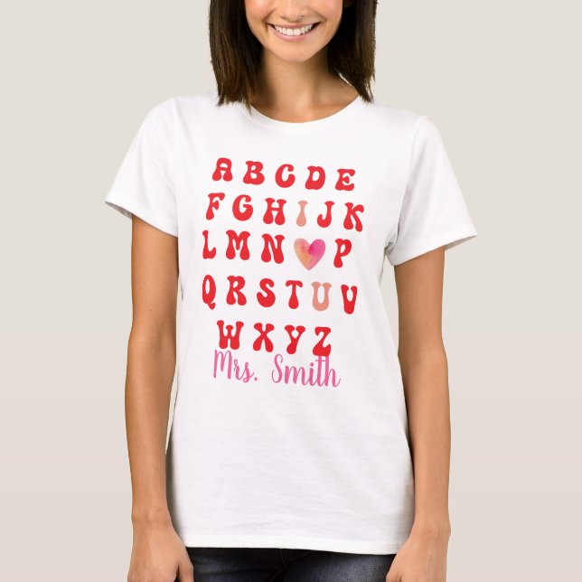 Ich Liebe Sie Alphabet Shirt (Vorderseite)