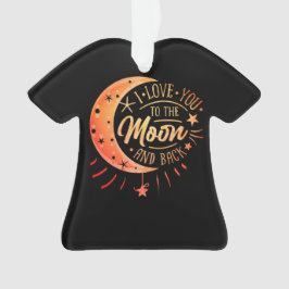 Ich Liebe Sie auf den Mond zurück Schwarz Moderne Ornament