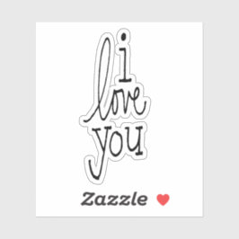 Ich Liebe Sie Aufkleber