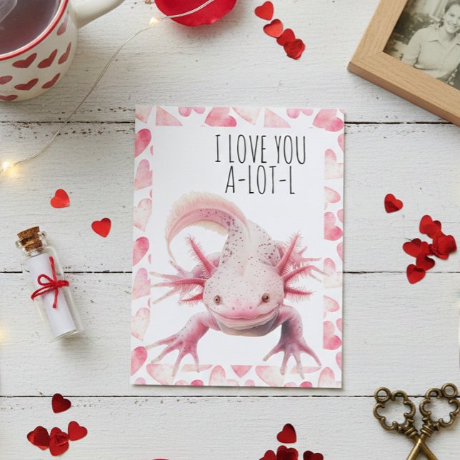 Ich Liebe Sie Axolotl Postkarte (Von Creator hochgeladen)