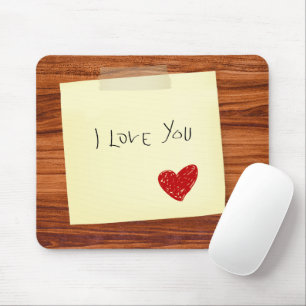 Ich Liebe, Sie bemerken Holz Mousepad