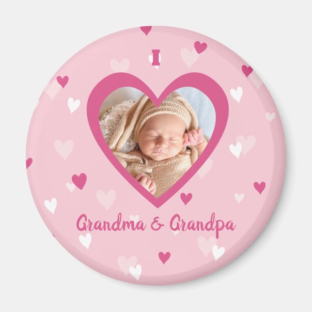 Ich Liebe Sie benutzerdefinierte Foto Herz Valenti Magnet (Vorne)