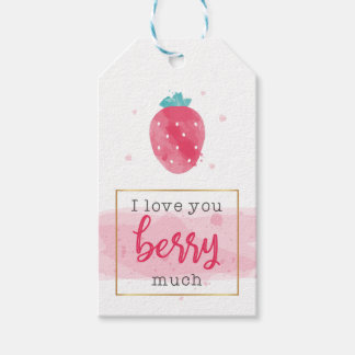 Ich Liebe Sie Berry Much Watercolor Geschenkmarke Geschenkanhänger