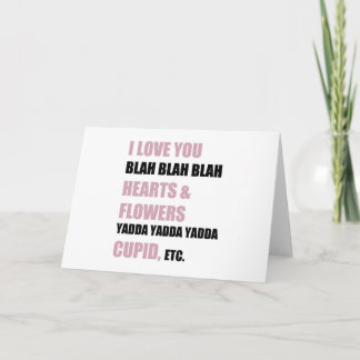 Ich Liebe Sie Blah Blah Blah Blah Feiertagskarte