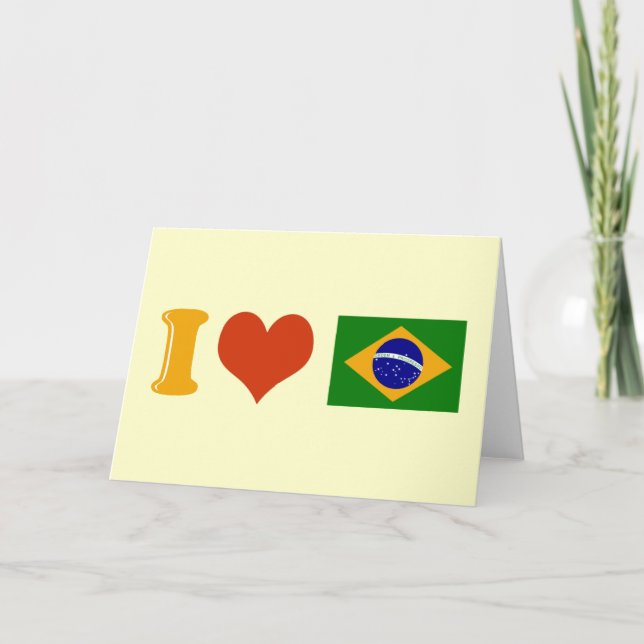 Ich Liebe Sie Brasilien Karte (Vorderseite)