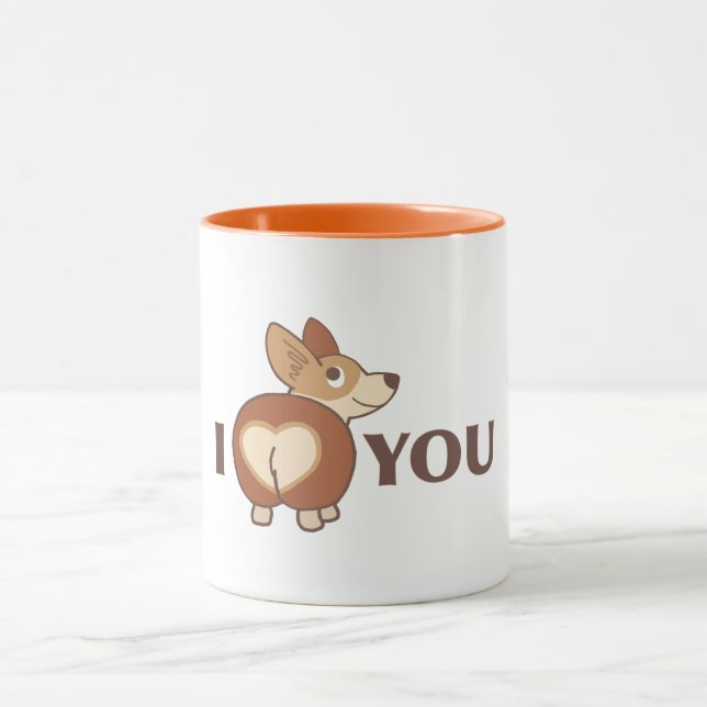 Ich Liebe Sie Corgi Hund Tasse (Zentrum)