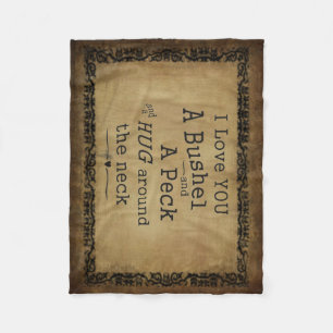 "Ich Liebe Sie Decke einer des Scheffels und eines